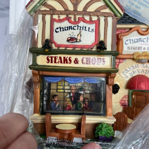 Lemax Churchill's Baker & Bistro Lighted Christmas Village Building 15223 2011 - Picture 6 of 7